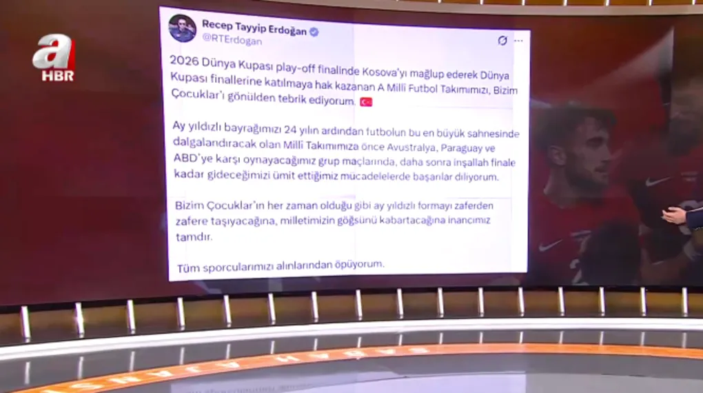 Erdoğan'dan Bizim Çocuklar'a tebrik