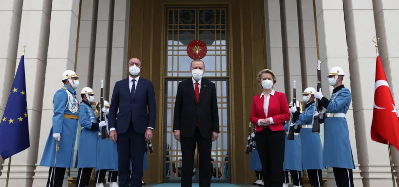 Son dakika: Başkan Erdoğan Cumhurbaşkanlığı Külliyesi'nde AB heyetini kabul etti! Kritik toplantı sonrası ilk açıklama