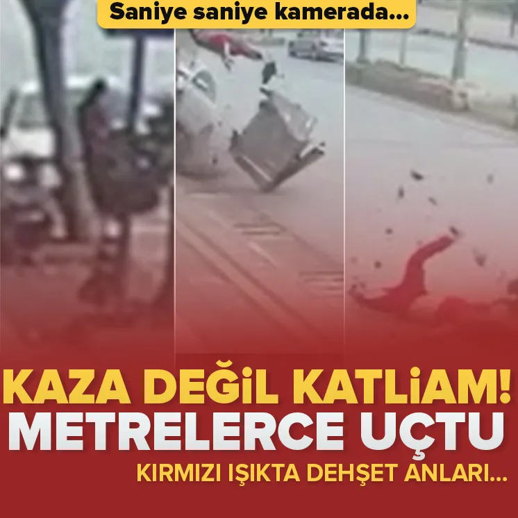 Dehşet veren kaza güvenlik kamerasında