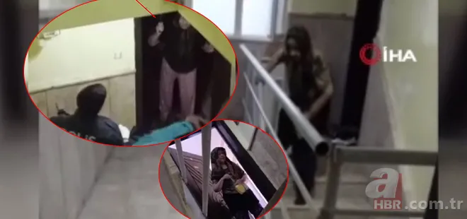 Yaşlı çift dehşet saçtı! Polise satırla saldırı girişimi kamerada | Kimyasal madde ile zehirlemeye çalıştılar 1