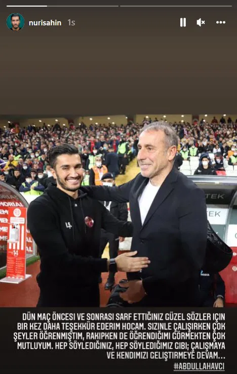 Nuri Şahin'den Abdullah Avcı paylaşımı! Sizinle çalışırken çok şeyler öğrenmiştim... - 3