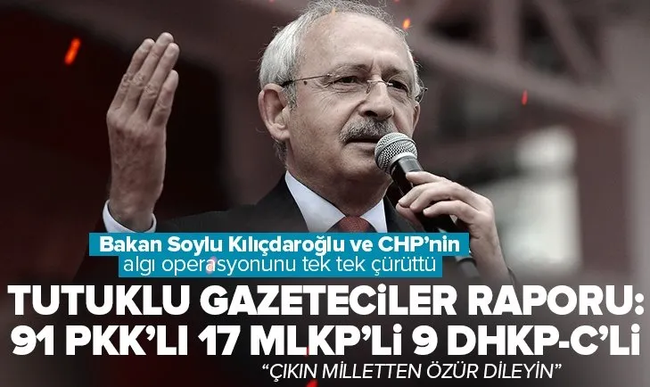 Son dakika | Bakan Soylu CHP’nin tutuklu gazeteciler raporunu paylaştı! Listede bakın kimler varmış?