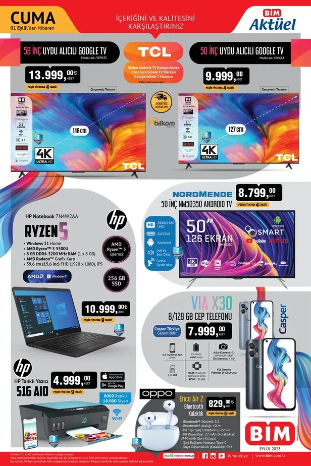 BİM 1 Eylül Cuma aktüel ürünler kataloğunda ne var? BİM’de bu hafta 4.799 TL’ye robot süpürge ve 1.799 TL’ye Airfryer geliyor