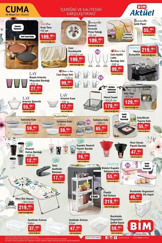 BİM 26 Nisan aktüel kataloğu yayınladı! BİM’de bu hafta robot süpürge, çamaşır sepeti, ayakkabılık, elektrikli su pompası uyguna satışta - 5