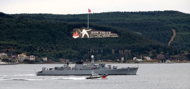 Son dakika: Bulgar savaş gemisi ’Drazki’ Çanakkale Boğazı’ndan geçti