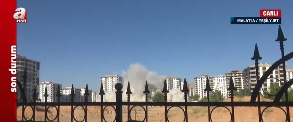 1691765559753.jpg Malatya'daki ağır hasarlı binanın dinamitle yıkım anı A Haber ekranlarında! 280 kilogram patlayıcı döşendi! 1400 bina daha yıkılacak... - 7