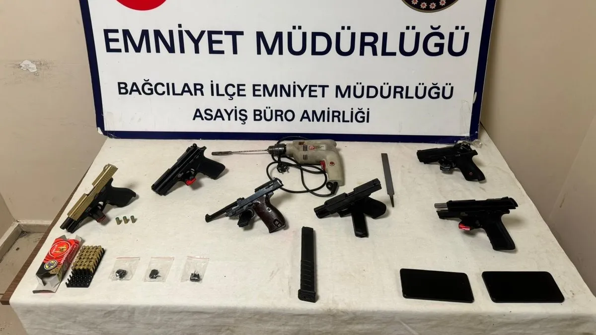 İstanbul Bağcılar da yasa dışı silah ticareti operasyonu