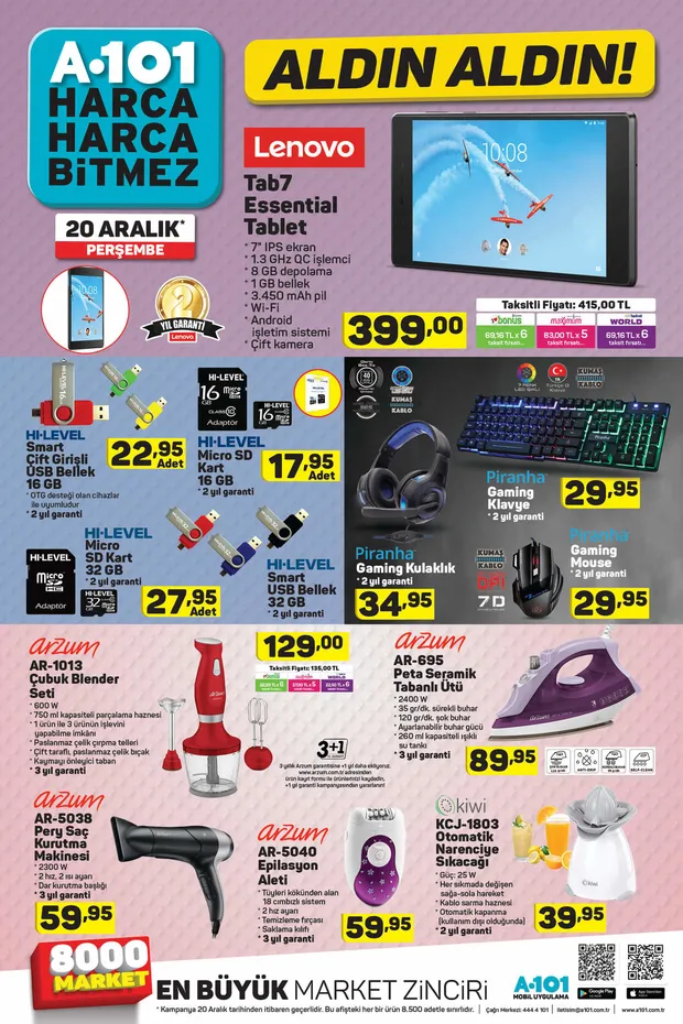 A101 aktüel ürünleri bu hafta! A101 20 Aralık aktüel ürünleri listesi ve fiyatları - 2