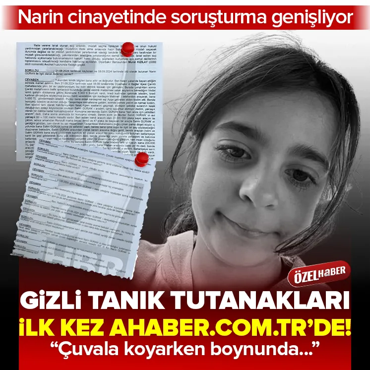Gizli tanıdığın ifade tutanaklarına ahaber.com.tr ulaştı!