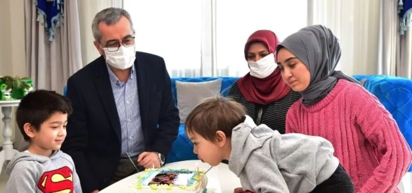 Şehidin oğluna doğum günü sürprizi