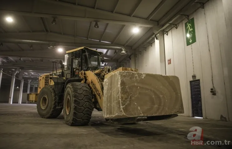 Bursa'da fuarda sergilenecek mermerler yaklaşık bin 300 TIR'la taşındı 4