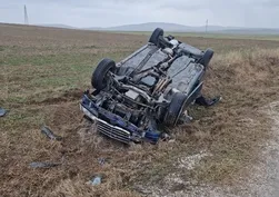 Çorum'da aşırı yağış kazayı getirdi: 1 yaralı