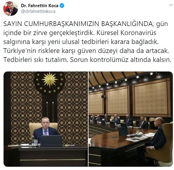 Sağlık Bakanı Fahrettin Koca'dan koronavirüs açıklaması - 1