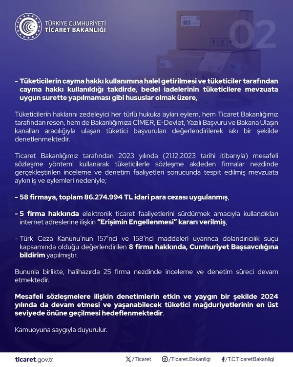 Son dakika: Ticaret Bakanlığı 58 firmaya cezayı kesti