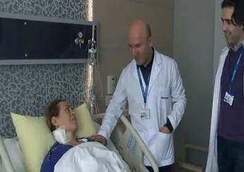 Karnından 13 litre sıvı tümör çıktı