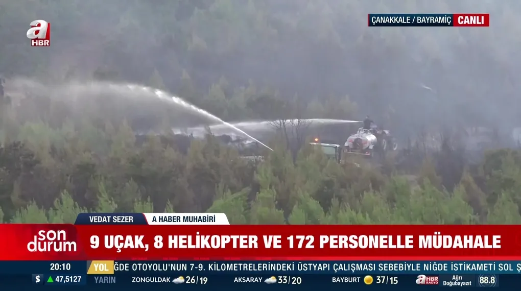 Çanakkale'de ormanlık alanda yangın çıktı