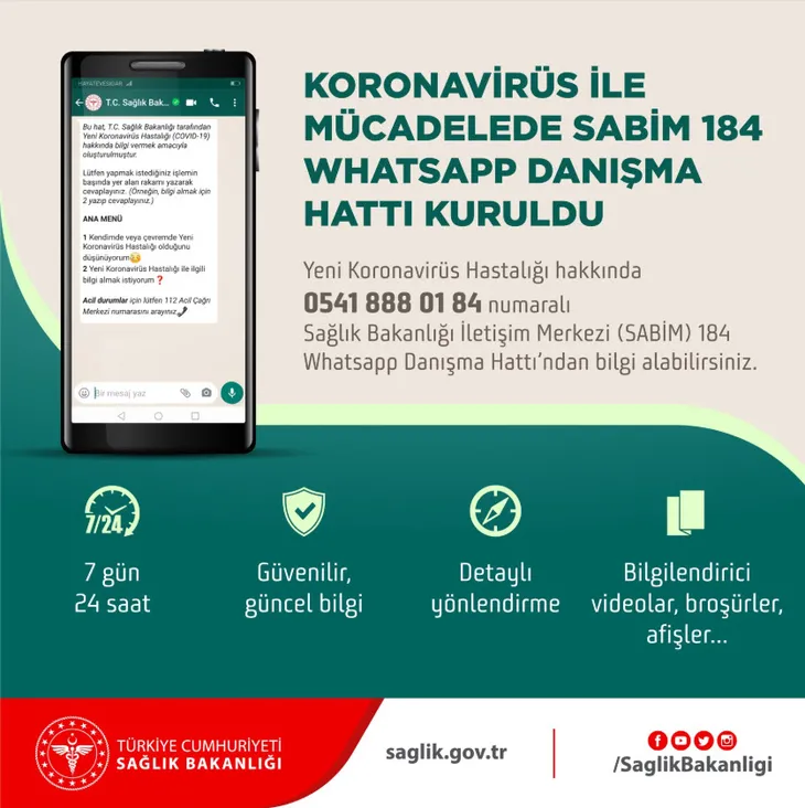 Sağlık Bakanlığı corona virüs için 'WhatsApp Danışma Hattı' kurdu - 1