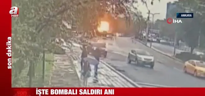 Ankara’da bombalı saldırı! İçişleri Bakanlığı önündeki patlama anı görüntüleri ortaya çıktı