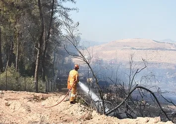 Antalya'da ormanlık alana sıçrayan yangın söndürüldü!