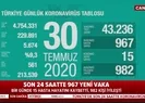 Sağlık Bakanı Fahrettin Koca 30 Temmuz koronavirüs vaka sayılarını açıkladı