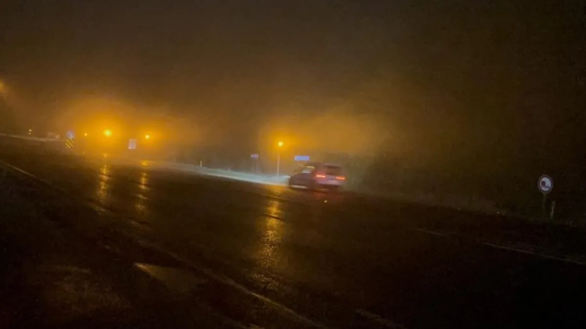 Düzce'de yoğun sis! Görüş mesafesi 10 metreye düştü