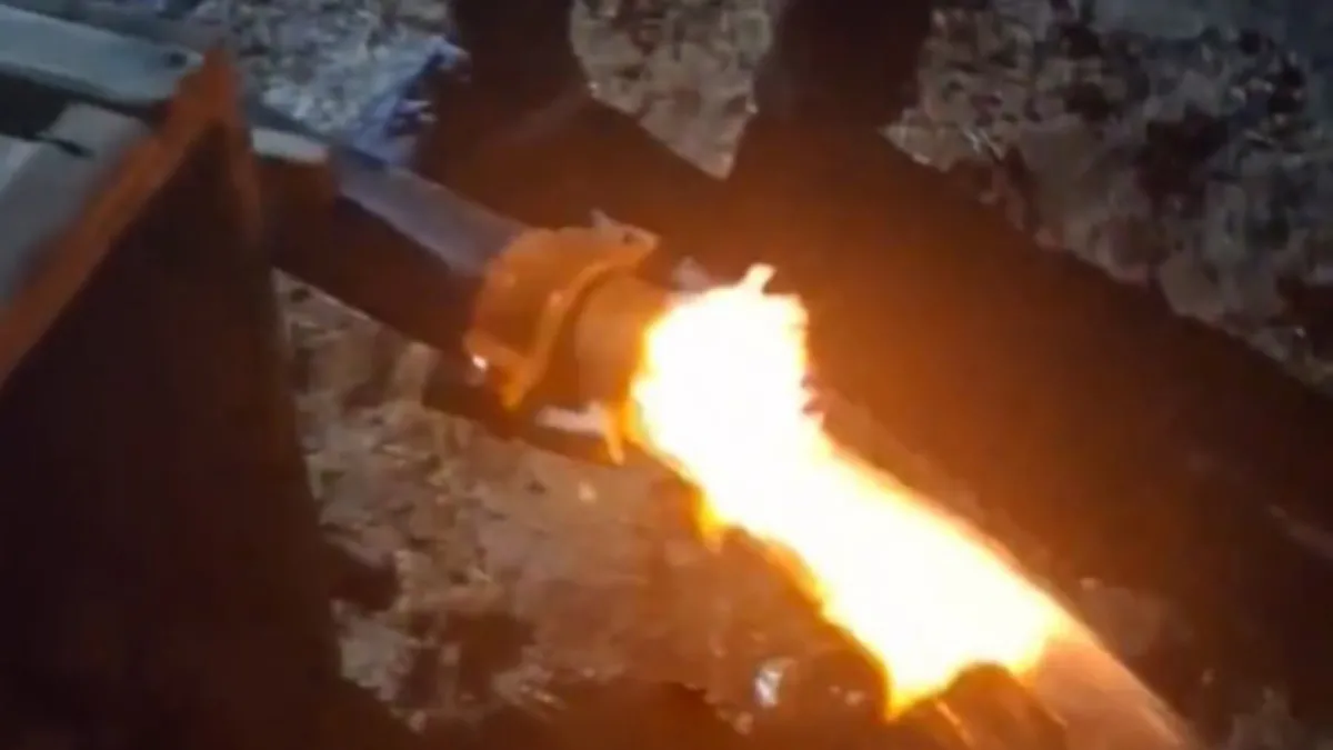 Şaşkına çeviren görüntü! 185 metreden gelen su cayır cayır yanıyor