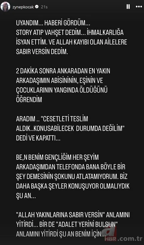 Zeynep Koçak'ı yıkan haber! Otel yangınında en yakınlarını kaybetti... 5