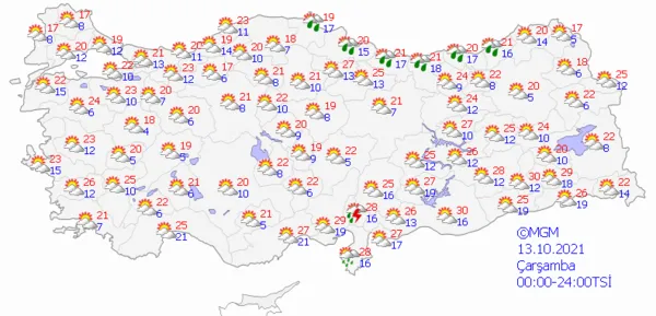 1633707934326.png Meteoroloji'den İstanbul başta olmak üzere Marmara ve Ege'deki çok sayıda ile son dakika sağanak yağış uyarısı! 5 günlük hava durumu - 8