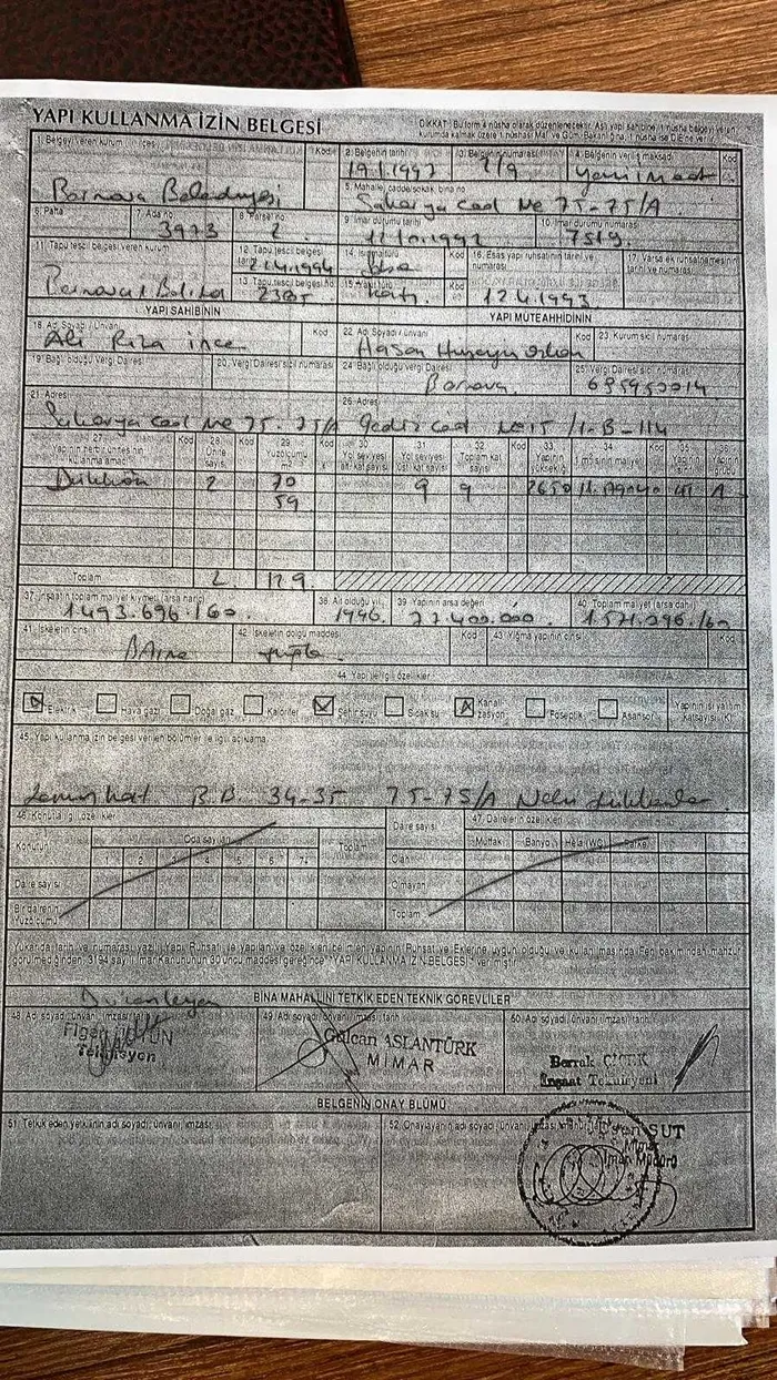 İzmir depreminde 7 kişinin hayatını kaybettiği Rıza Bey Apartmanı’nın ruhsatı 27 senelik! Bayraklı Belediyesi 8 sene buyunca...