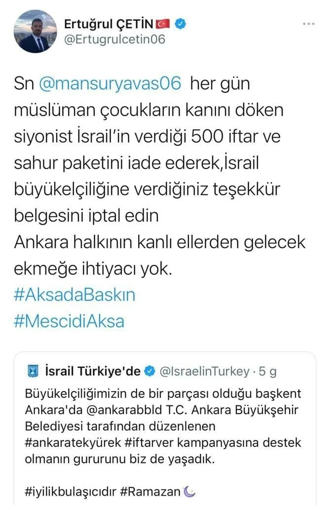 Mansur Yavaş yönetiminden İsrail Büyükelçiliği'ne teşekkür belgesi! Tepki yağıyor: Acilen aldığınız parayı iade ederek geri çekin - 6