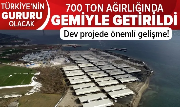 1915 Çanakkale Köprüsü'nde önemli gelişme! Gemiyle getirildi: 700 ton ağırlığında