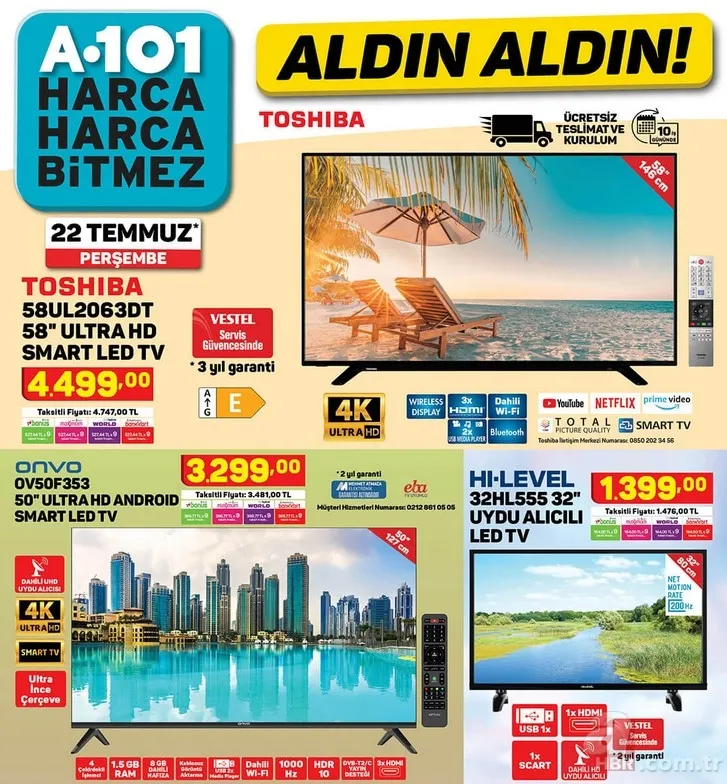 Her kalemden ürün satışa çıkıyor! 22 Temmuz 2021 A101 aktüel ürünler kataloğu sürprizlerle dolu! Perşembe itibarıyla... 2