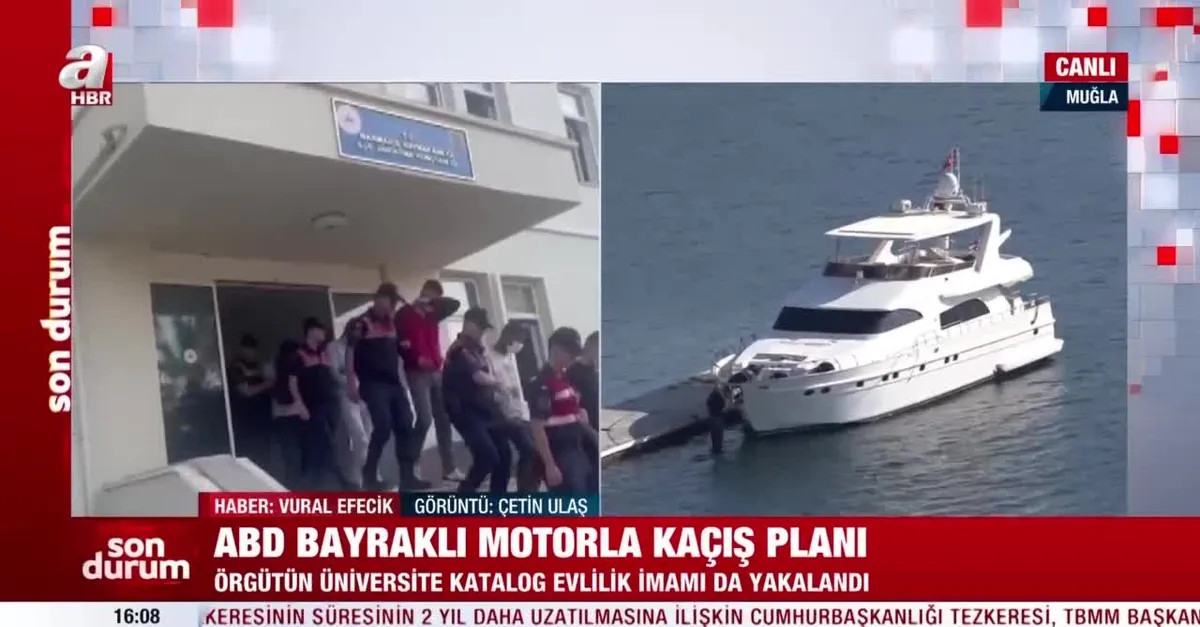 ABD bayraklı motorla kaçış planı