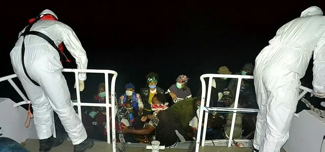 Türk karasularına geri itilen 28 sığınmacı kurtarıldı