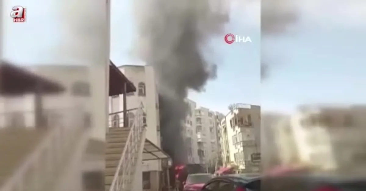 Midibüs alev alev yandı