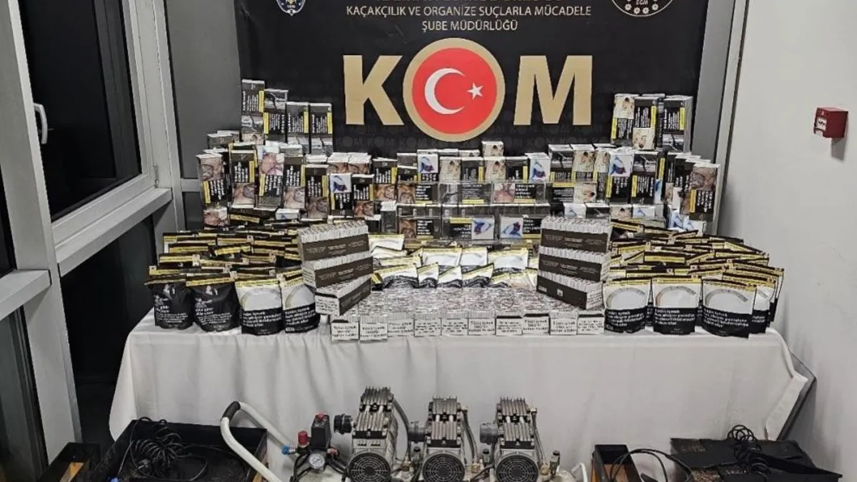 Kütahya’da kaçak sigara ve tütün operasyonu
