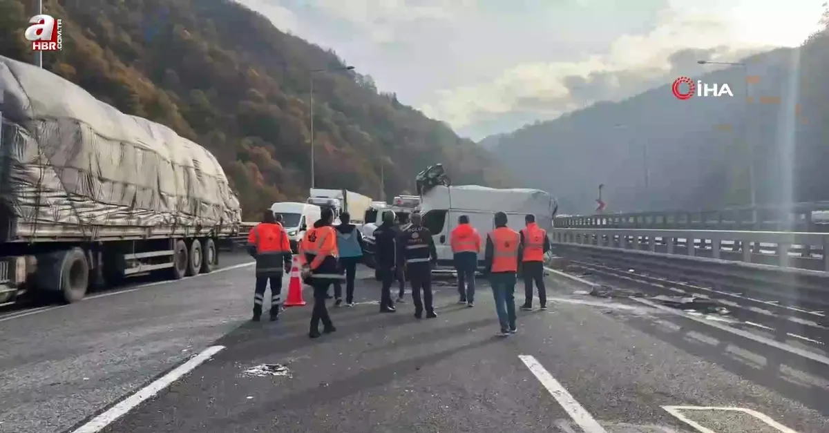 TEM Otoyolu’nda zincirleme kaza: 1 yaralı