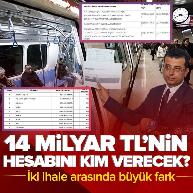 İBBde iki ihale arasında 14 milyar TL fark