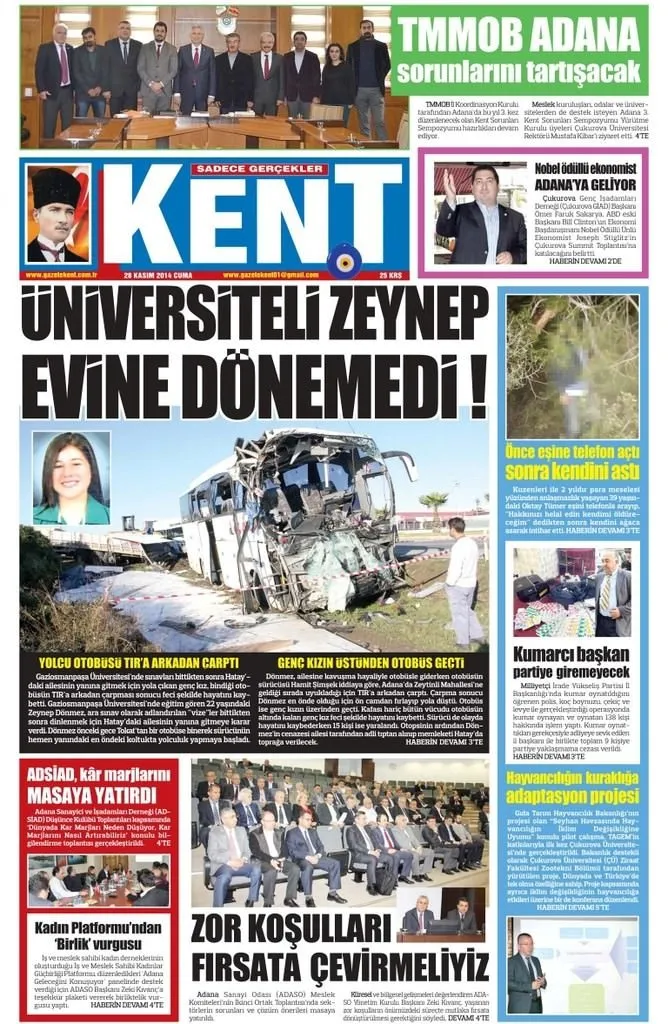 28/11/2014 - Anadolu gazeteleri manşetleri