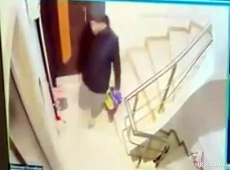 Apartmanda beğendiği ayakkabıları poşete koyup kaçtı: Güvenlik kamerasına yakalandı 4