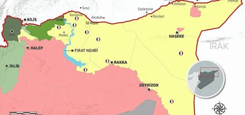 Fransa'nın Suriye'de faaliyet gösterdiği 9 nokta