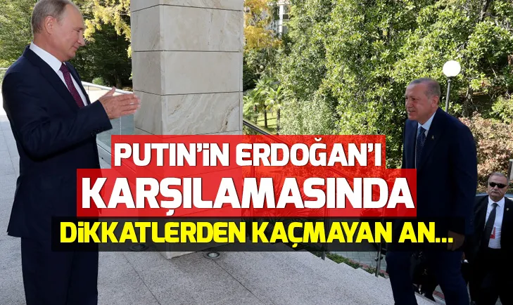 Rusya Devlet Başkanı Putin, Başkan Erdoğanı Soçide böyle karşıladı