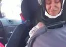 Bebek otomobilde mahsur kaldı