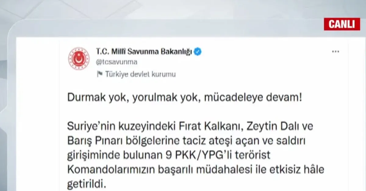 9 PKK’lı etkisiz hale getirildi