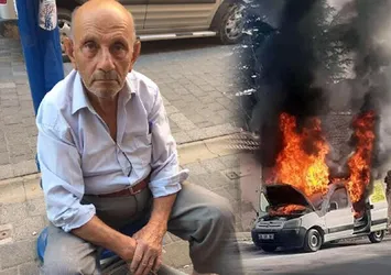 Yanan aracını söndürmeye çalışırken öldü