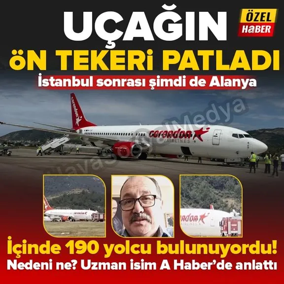 Antalya’da faciadan kıl payı dönüldü! Bir uçak daha gövdesi üzerine indi