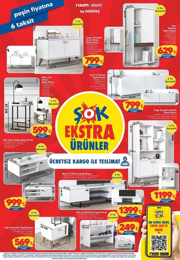 ŞOK 26 Ağustos 2023 Cuma aktüel ürünler kataloğu! Ayakkabılık 249 TL’ye düştü! ŞOK haftanın yıldızları