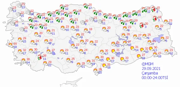 1632842808652.png Meteoroloji 5 günlük hava tahmin raporunu son dakika olarak paylaştı! Sağanak yağış geliyor! İstanbul Ankara İzmir'de bu hafta hava durumu nasıl olacak? - 3