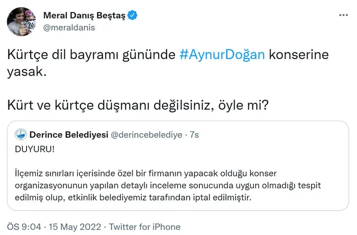 HDP’nin yoldaşı Kemal Kılıçdaroğlu PKK elebaşı Öcalan posteri önünde konser veren Aynur Doğan’a kol kanat gerdi