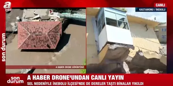 A Haber sel bölgesini drone ile görüntüledi